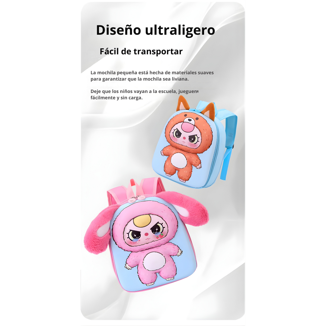 Mochila Infantil Animalitos de Ensueño 31x27 – Lona Peluche