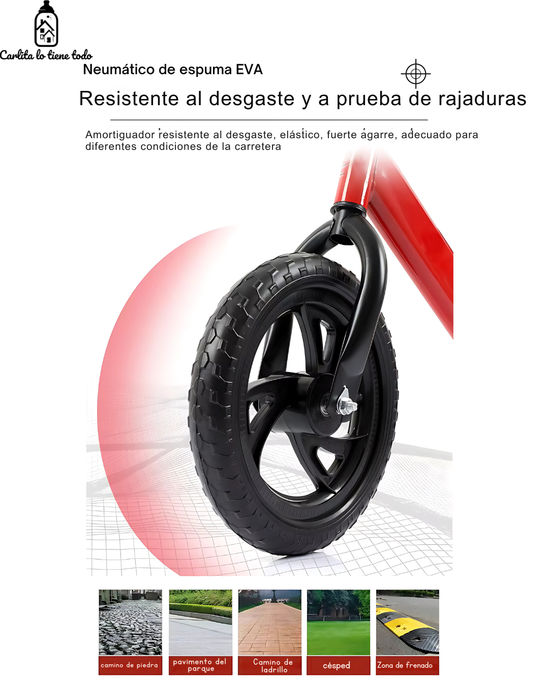 Bicicleta de Equilibrio 12″ para Niños 2–5 Años | Ruedas Antipinchazos, Asiento Ajustable | Celeste y Rosado