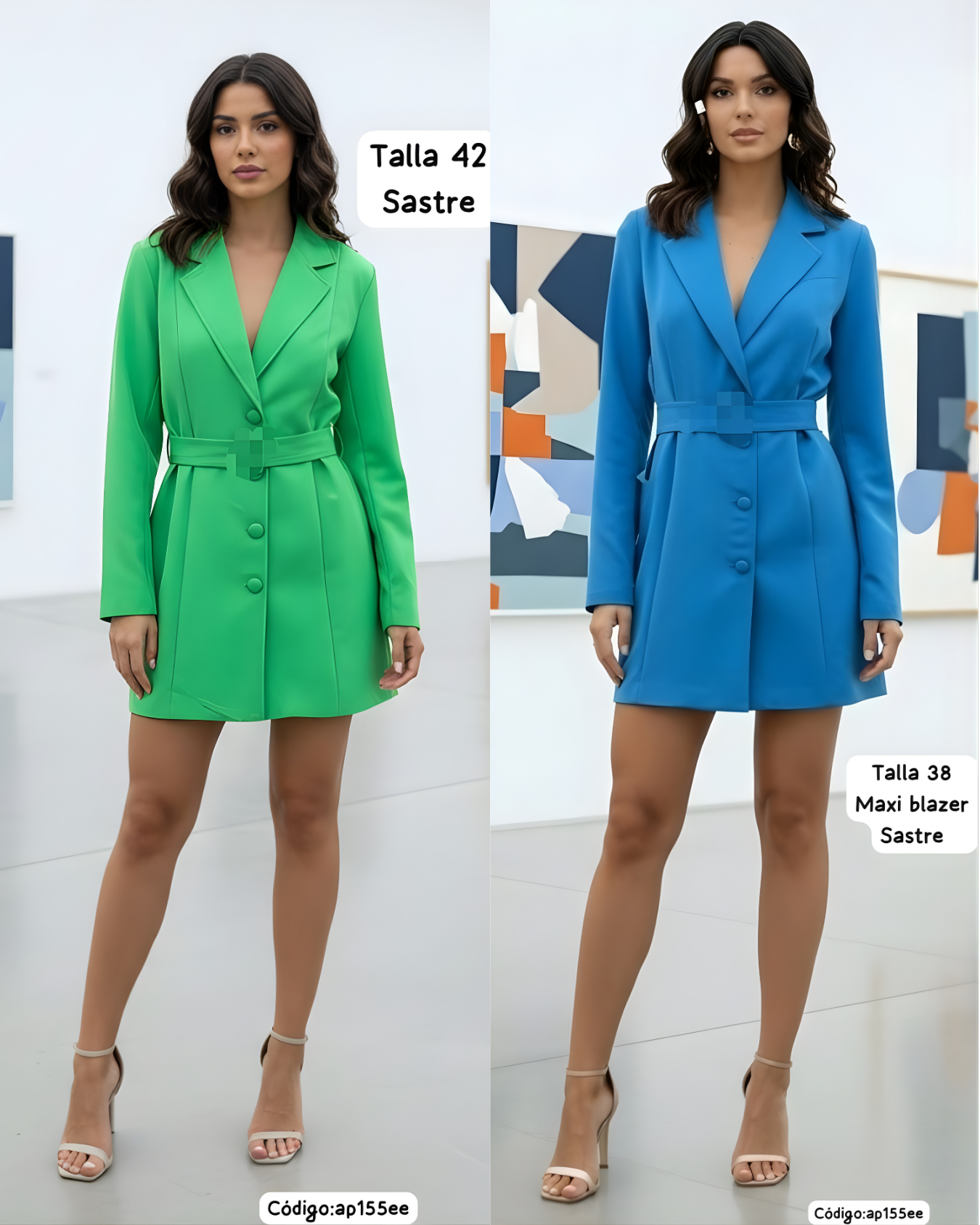 Maxi Blazer Sastre con Cinturón (Vestido Blazer)
