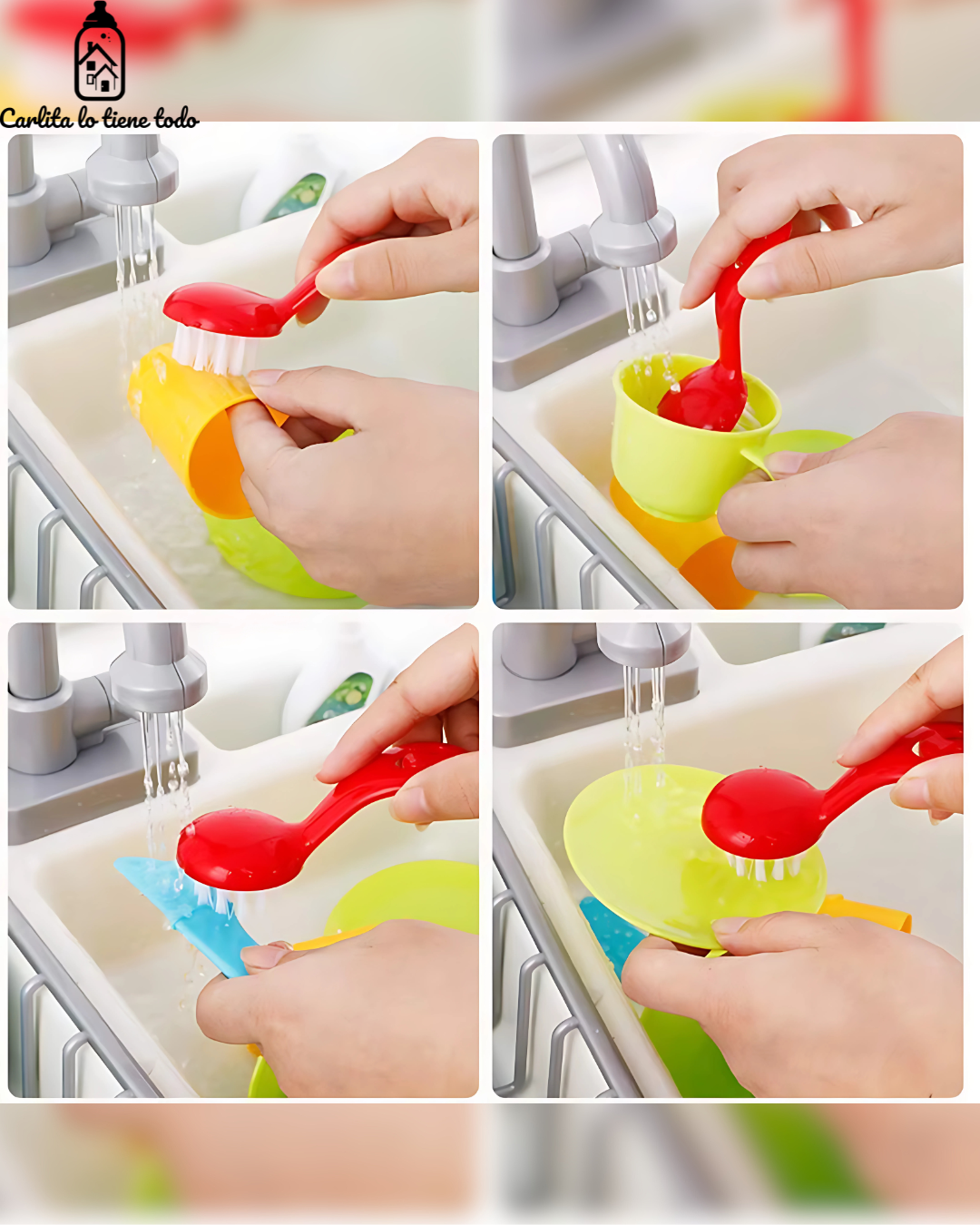 Fregadero Infantil con Agua Real – Juego de Cocina para Niños | Carlita Bolivia