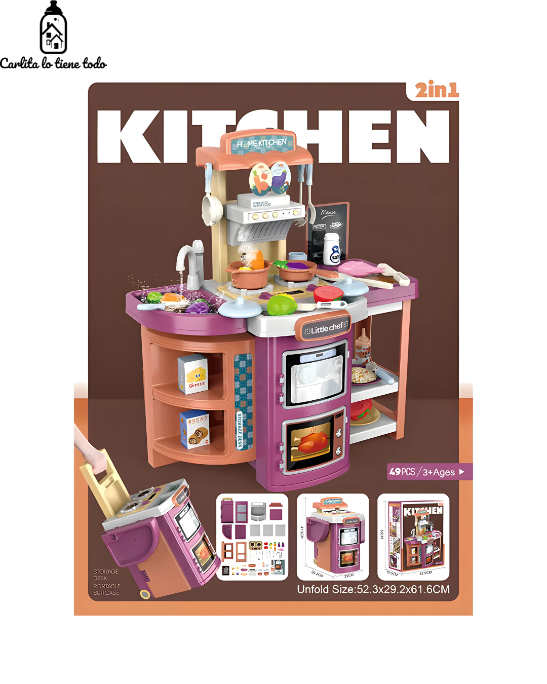 Cocinita Infantil Little Chef | Luces y Accesorios