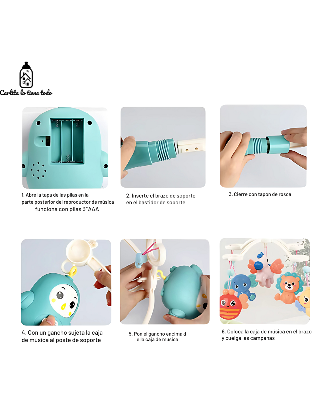 Campana Musical Bebé 5-en-1 con Luz, Proyector y Control