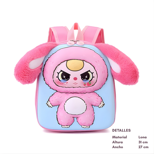Mochila Infantil Animalitos de Ensueño 31x27 – Lona Peluche