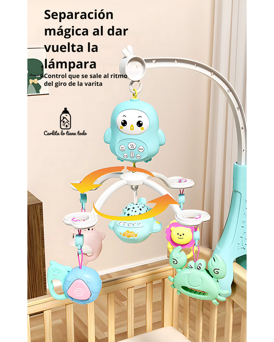 Campana Musical Bebé 5-en-1 con Luz, Proyector y Control