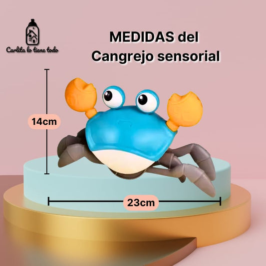 Cangrejo Interactivo para Gateo de Bebé | Sensor Obstáculos, Luces y Música