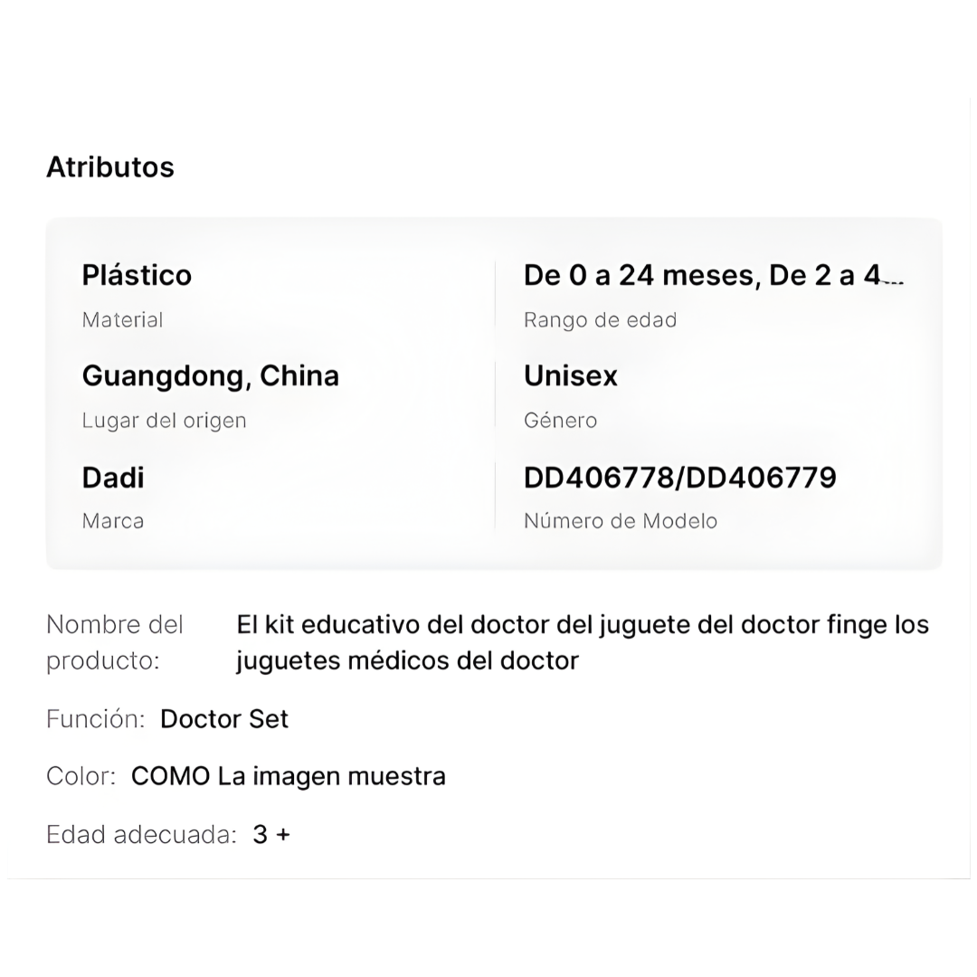 Maletín de Doctor Infantil – Set Médico Educativo (ABS | EN71)