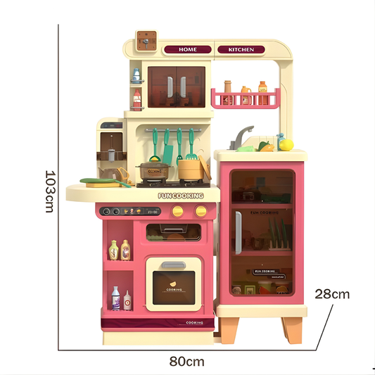 Cocina Infantil Grande 103 cm con Vapor, Luces y Agua
