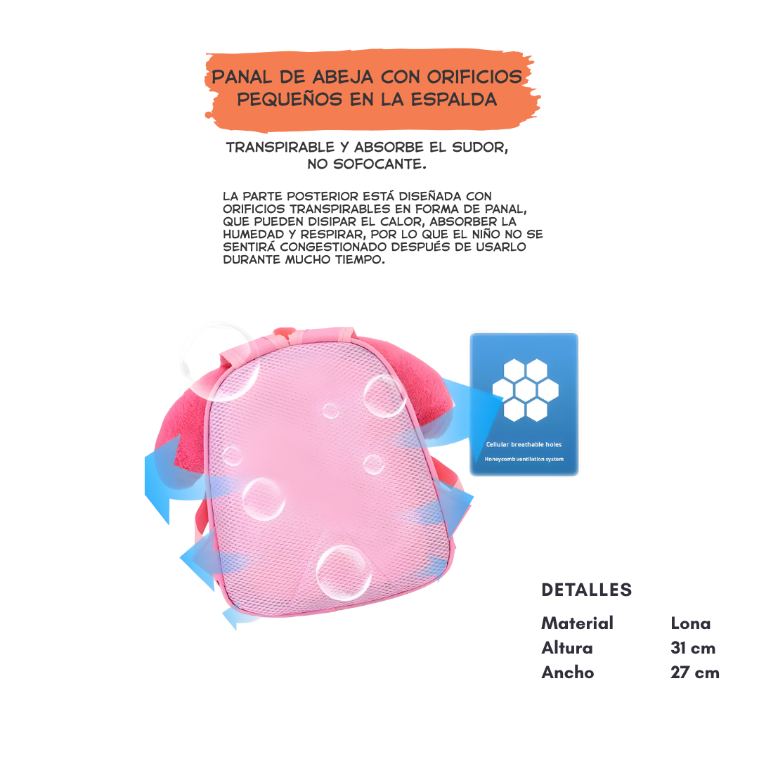 Mochila Infantil Animalitos de Ensueño 31x27 – Lona Peluche