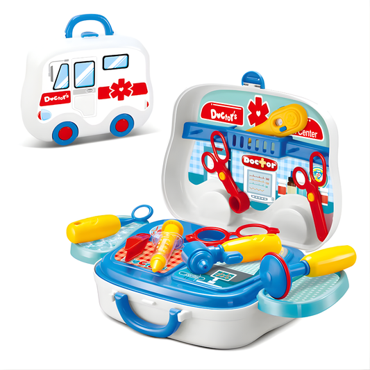 Maletín de Doctor Infantil 2-en-1 | Set Médico de Juguete Portátil
