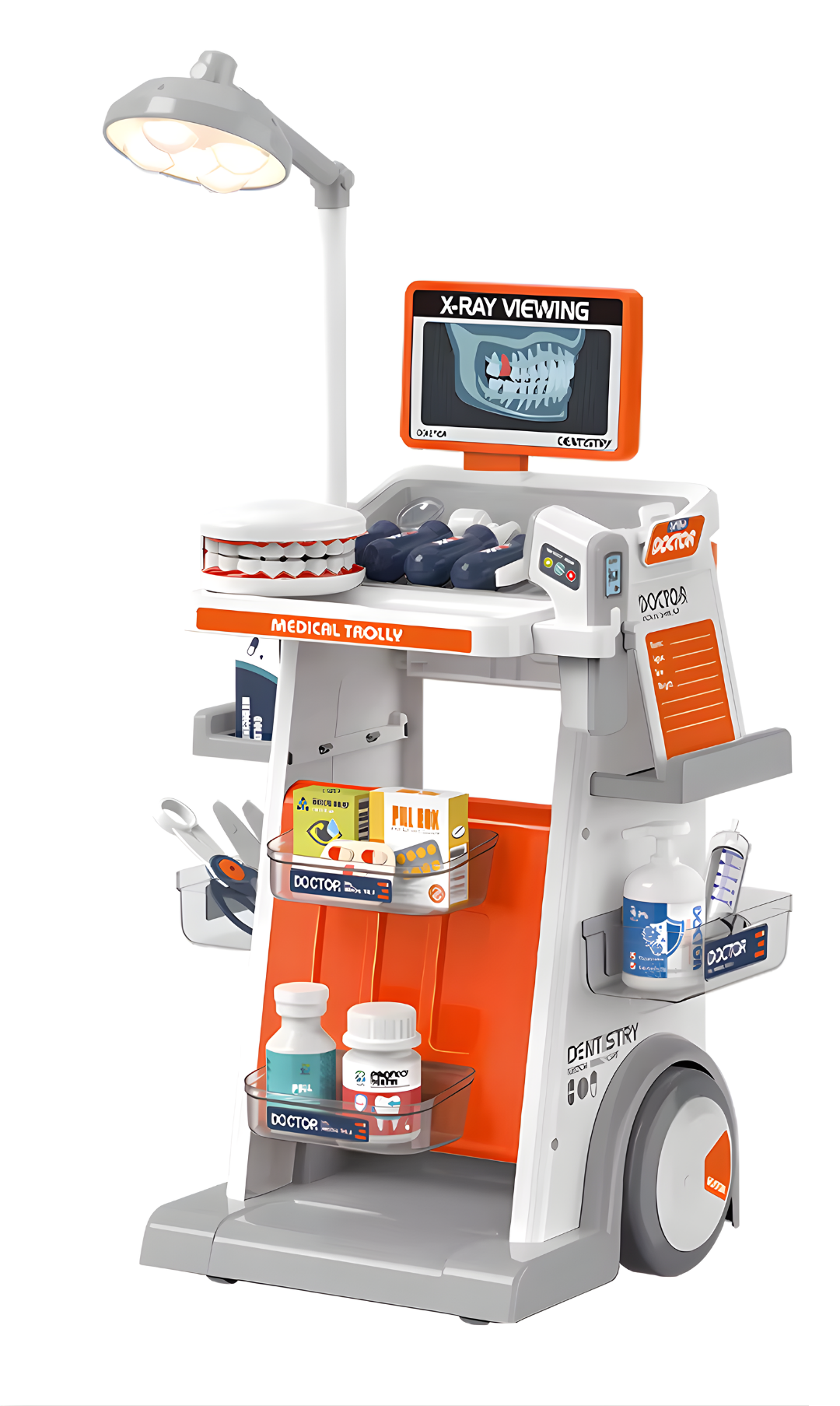 Carro Médico Dentista – Juego de Rol (30 piezas)
