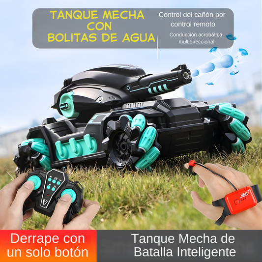 Tanque RC KYK 386 (1:20) con Luces – Doble Control (Control + Pulsera) y Bolitas de Silicona