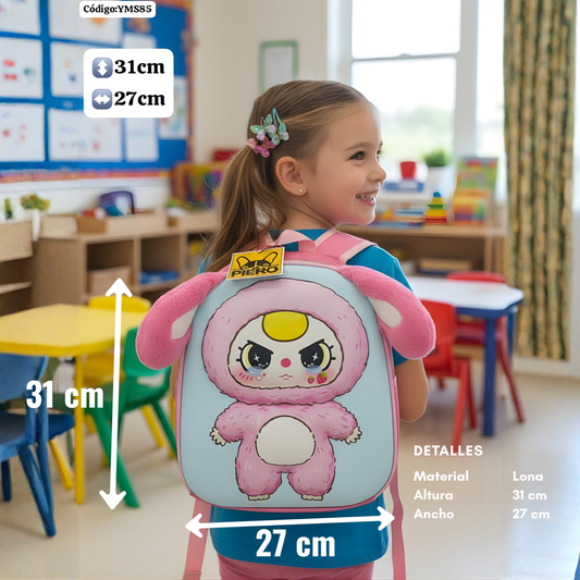 Mochila Infantil Animalitos de Ensueño 31x27 – Lona Peluche