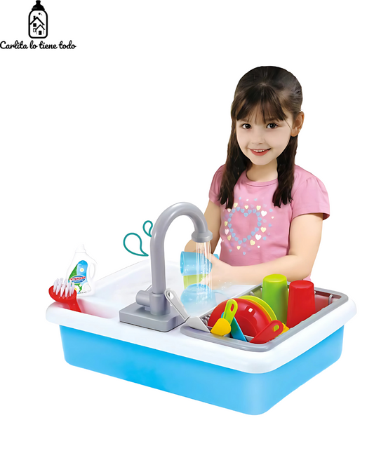 Fregadero Infantil con Agua Real – Juego de Cocina para Niños | Carlita Bolivia