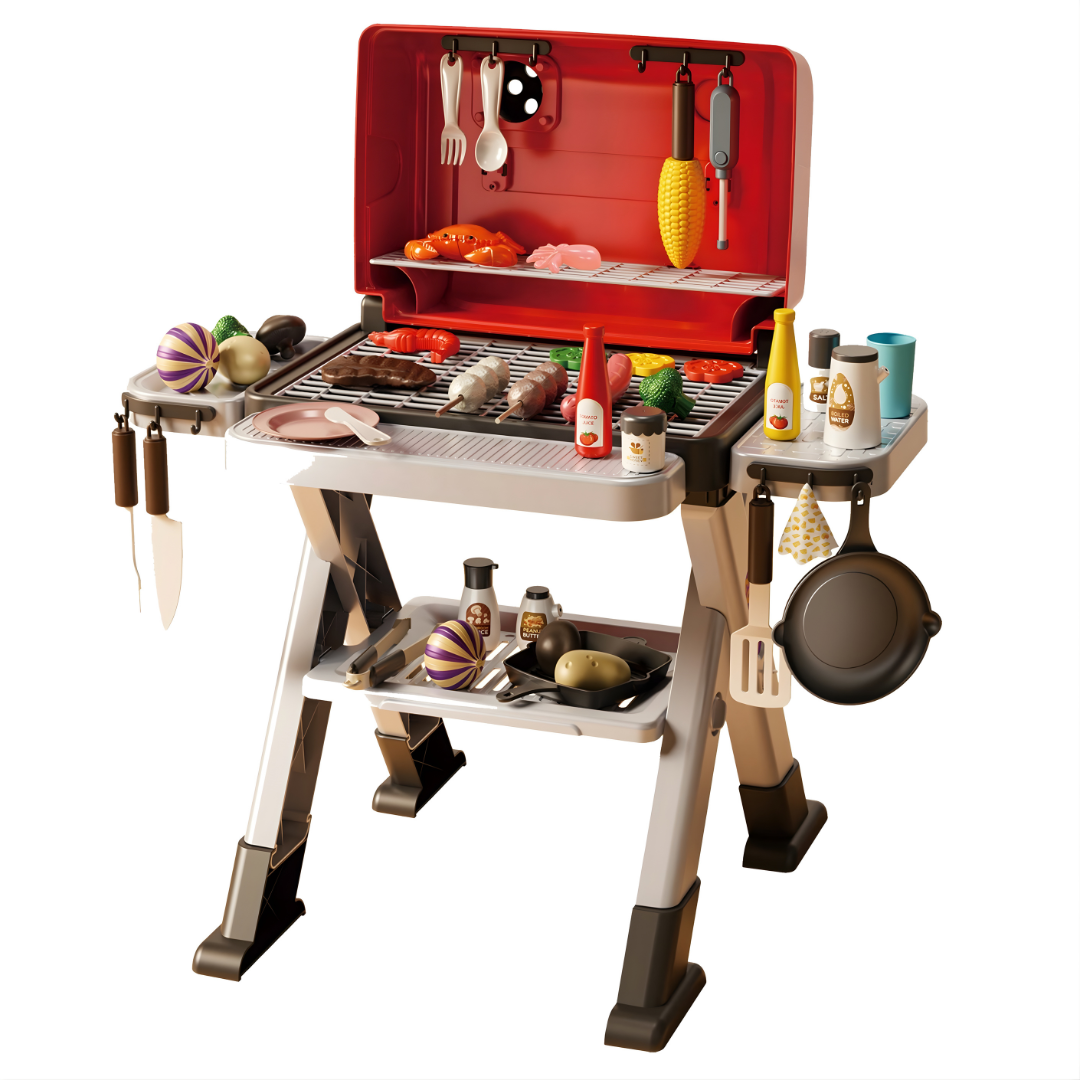 Parrilla Barbacoa Infantil 66 cm con Humo y Música | Cocina de Juguete DWI Dowellin