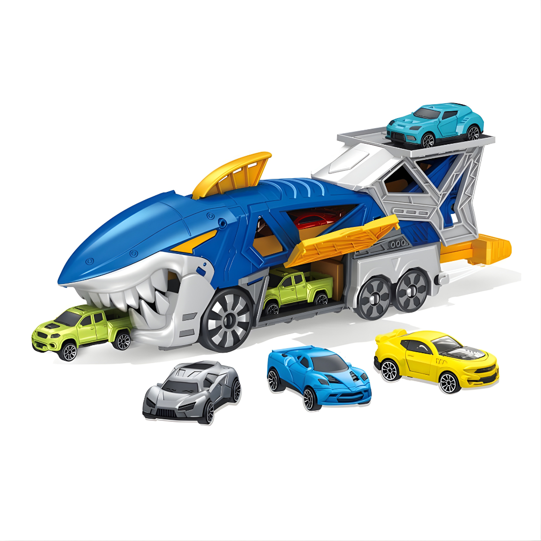 Camión Tiburón Transportador con Mini Autos