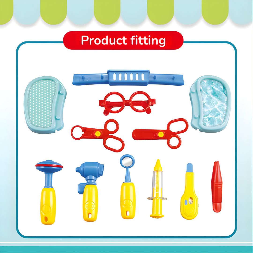 Maletín de Doctor Infantil 2-en-1 | Set Médico de Juguete Portátil