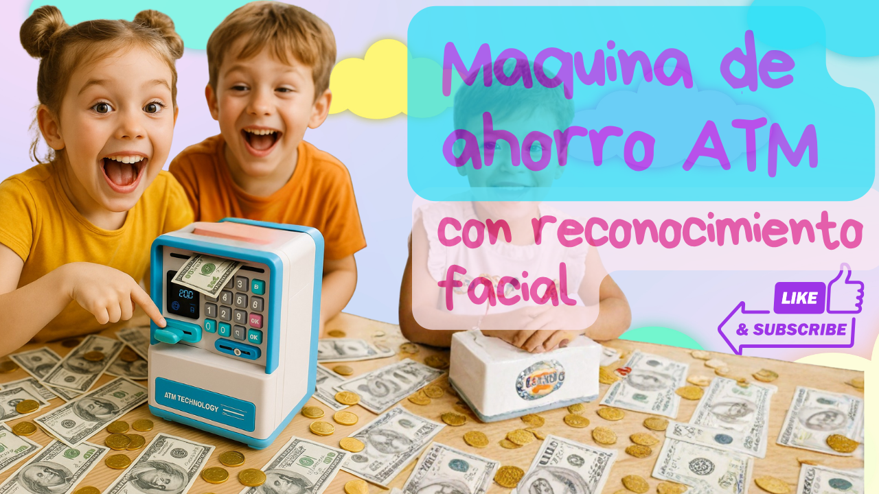 Alcancía electrónica ATM con “Face ID” simulado | Sonido y luces