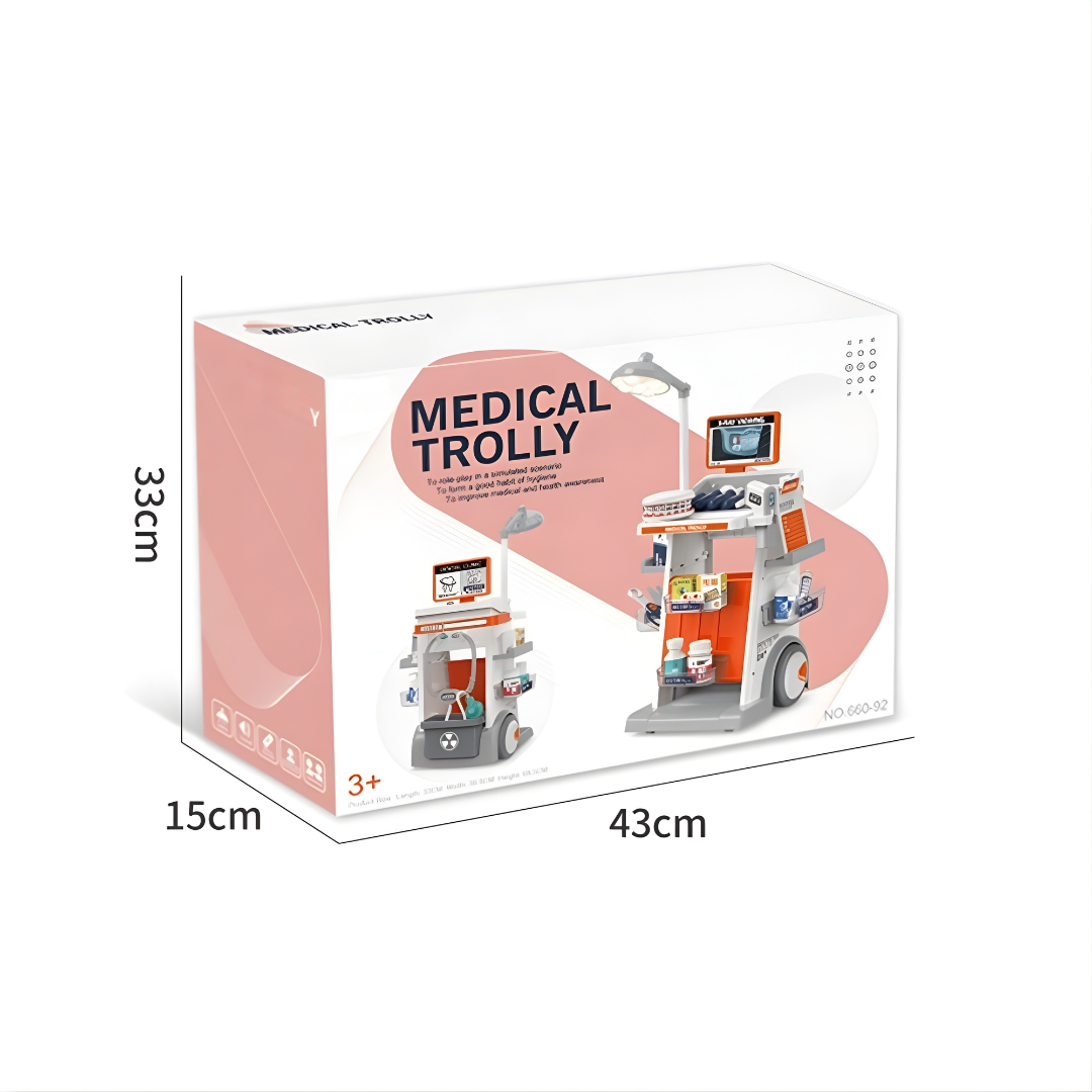 Carro Médico Dentista – Juego de Rol (30 piezas)