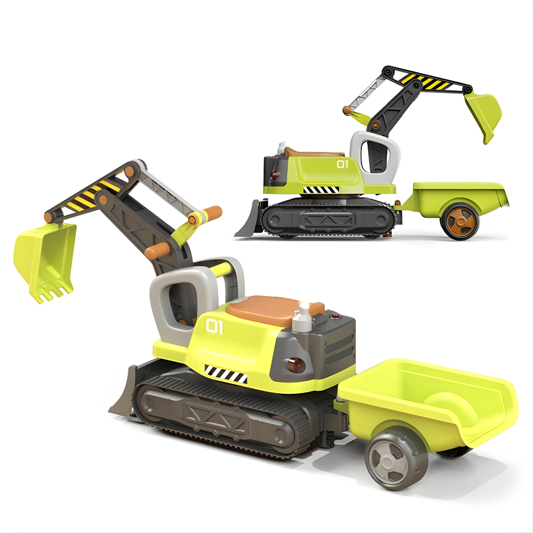 Excavadora Montable para Niños y Niñas – Tamaño Grande 118 cm