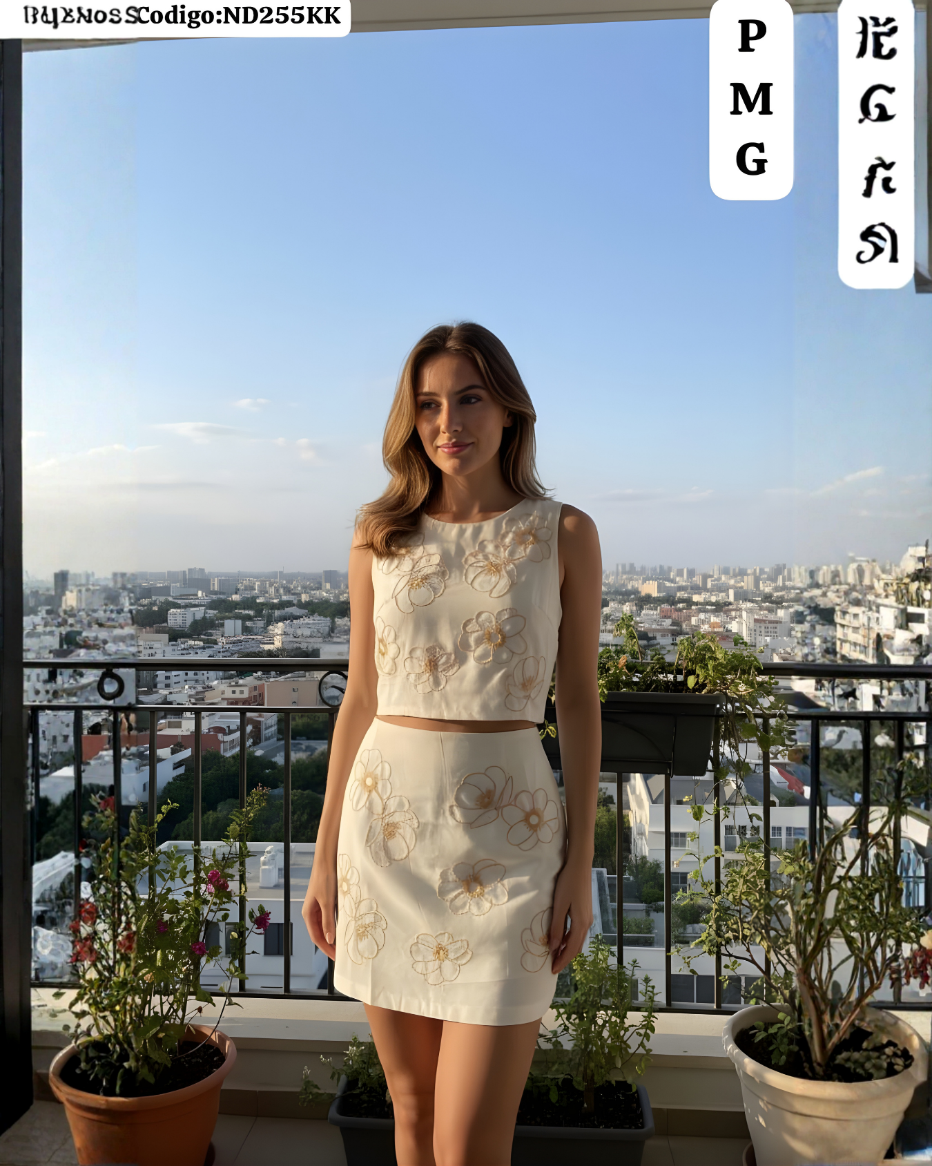 Conjunto Sastre Floral 2 Piezas (Top + Falda Mini)