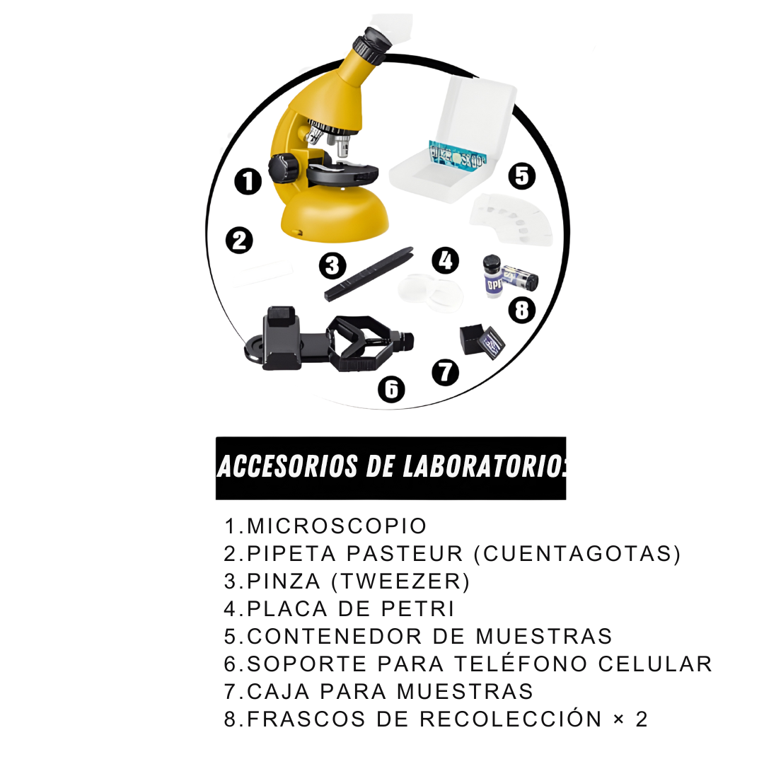Microscopio de Juguete Educativo STEM | +5 años (Unisex)