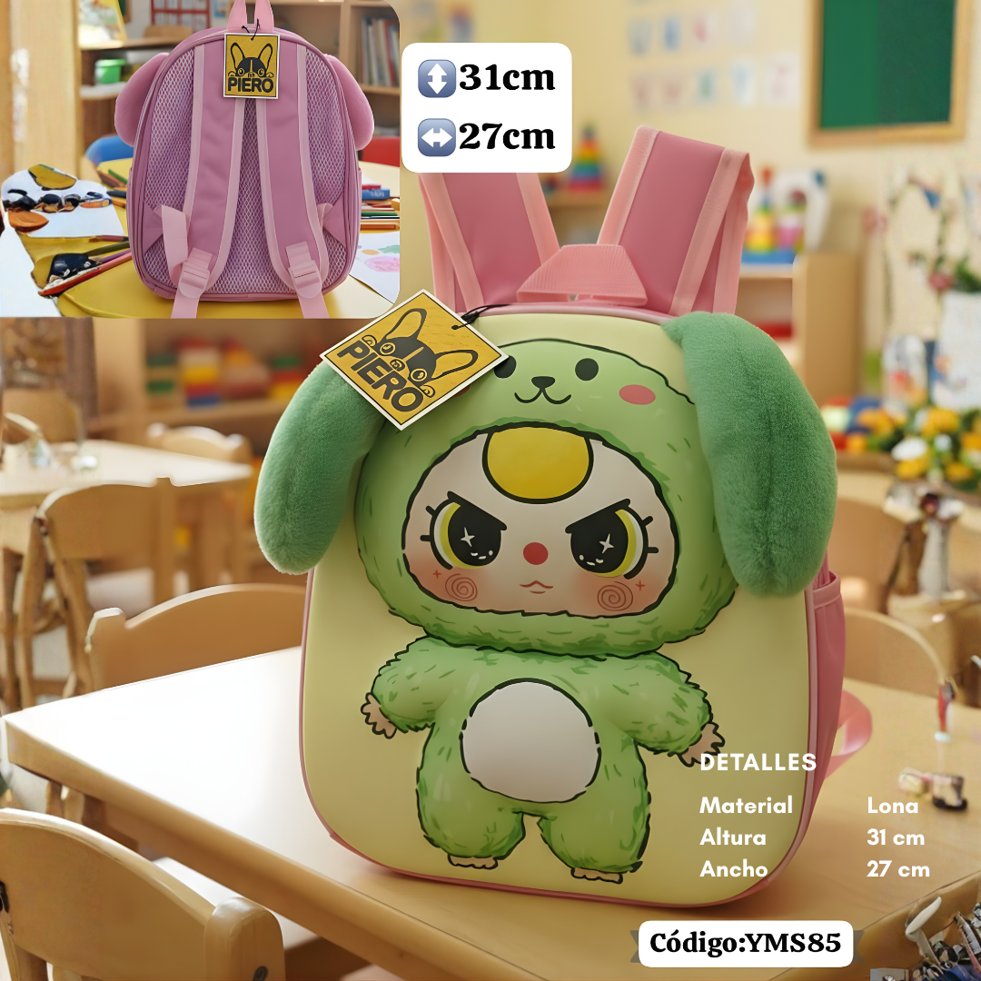 Mochila Infantil Animalitos de Ensueño 31x27 – Lona Peluche