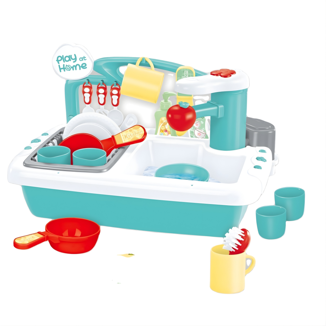 Fregadero de Juguete con Agua Corriente (Eléctrico) + Accesorios | Cocina Infantil Unisex 2–7 Años