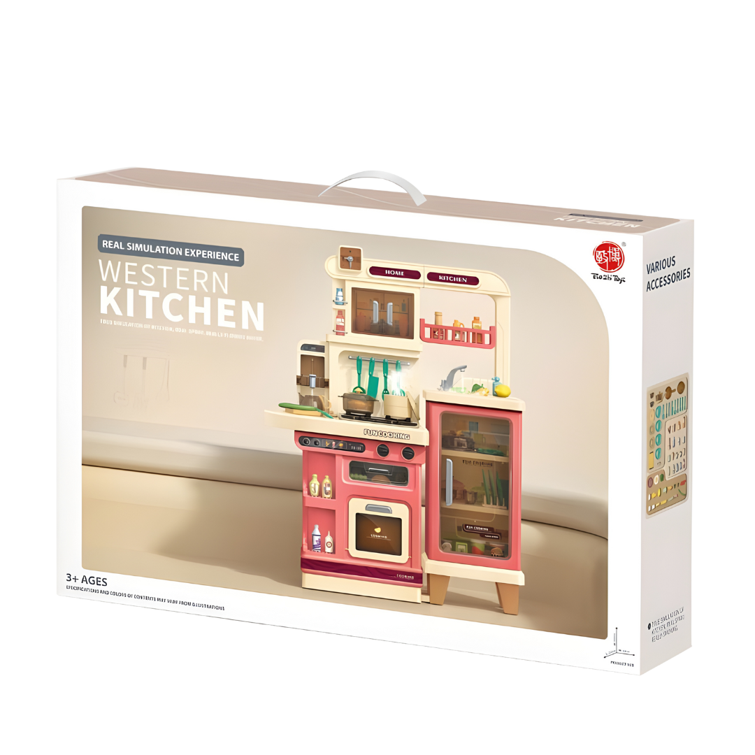 Cocina Infantil Grande 103 cm con Vapor, Luces y Agua