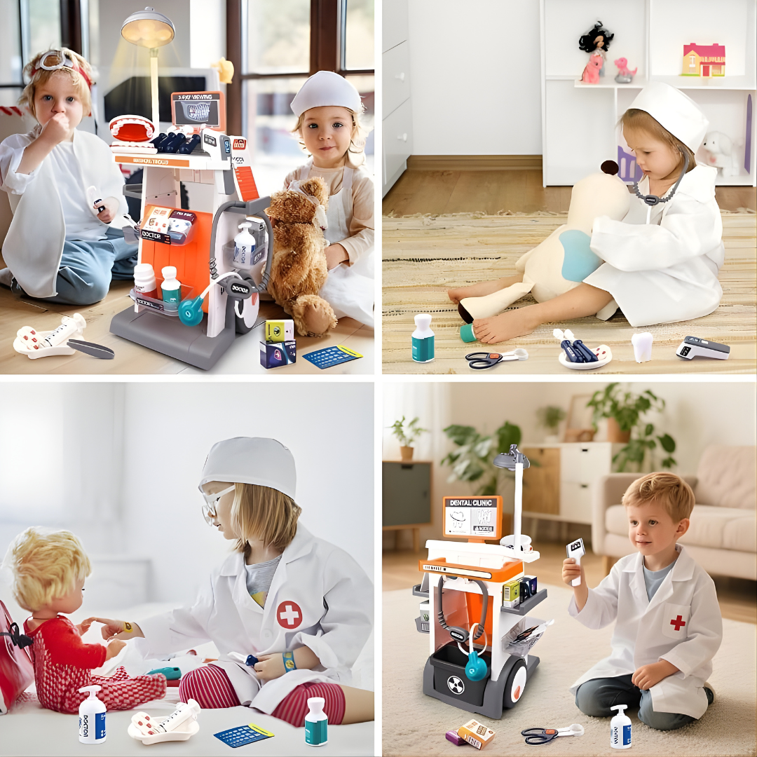 Carro Médico Dentista – Juego de Rol (30 piezas)