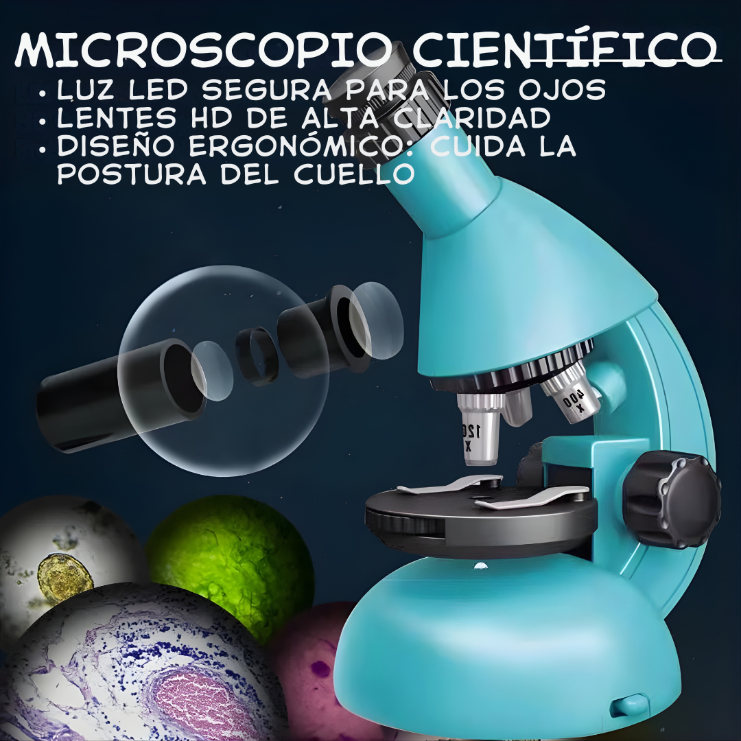 Microscopio de Juguete Educativo STEM | +5 años (Unisex)