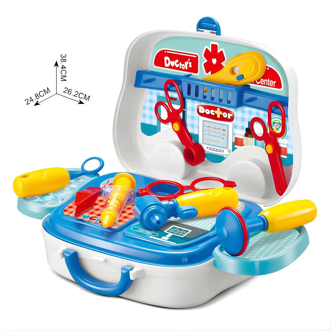 Maletín de Doctor Infantil 2-en-1 | Set Médico de Juguete Portátil