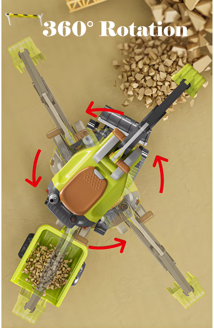 Excavadora Montable para Niños y Niñas – Tamaño Grande 118 cm