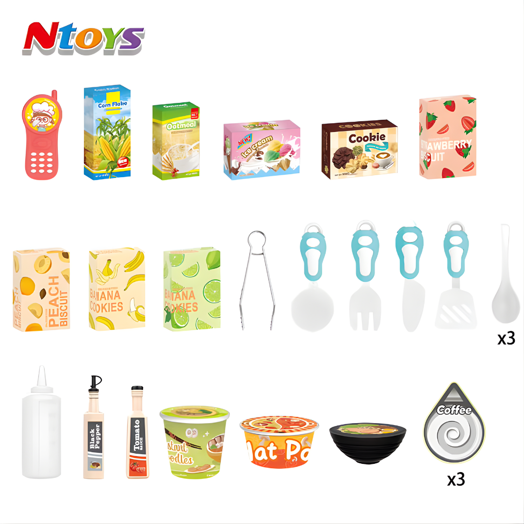 Cocina Infantil Grande 100 cm con Vapor, Luces, Sonidos y Agua – 108 Piezas