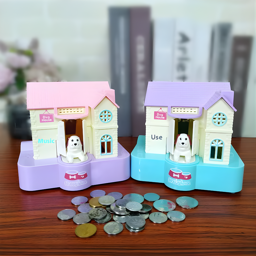 Alcancía Perrito en Casita – Money Bank Infantil (Monedas) | Regalo Educativo