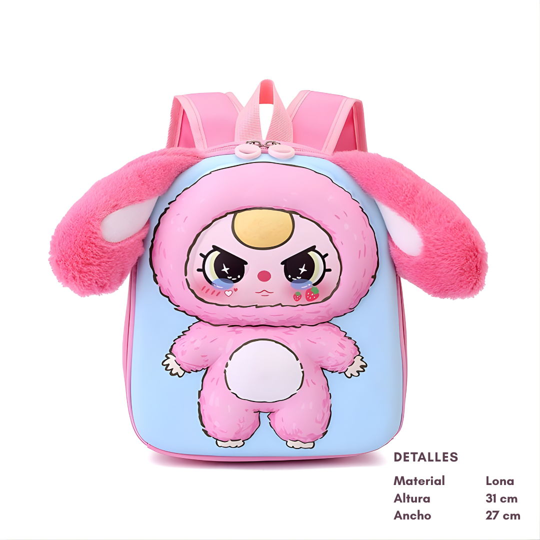 Mochila Infantil Animalitos de Ensueño 31x27 – Lona Peluche