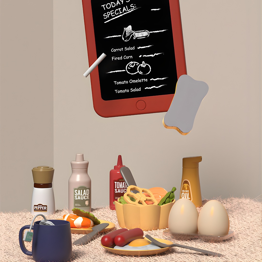 Cocina Infantil SY 88 Piezas con Spray Real (Agua) + Luces y Sonidos | Pizarra, Reciclaje y Dispensador (Modelo 285531)