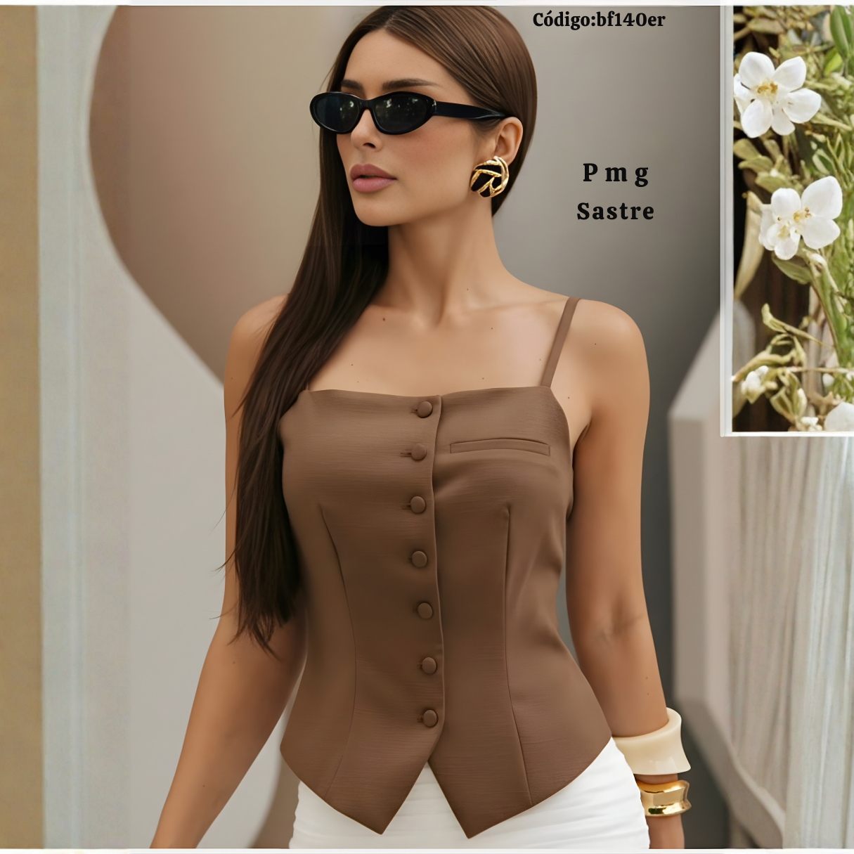 Top Corset Sastre con Botones — Define la Cintura y Eleva tu Look