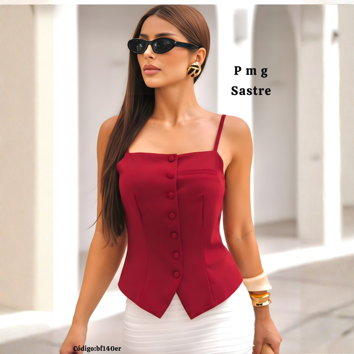 Top Corset Sastre con Botones — Define la Cintura y Eleva tu Look