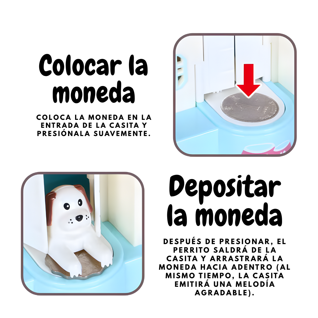 Alcancía Perrito en Casita – Money Bank Infantil (Monedas) | Regalo Educativo