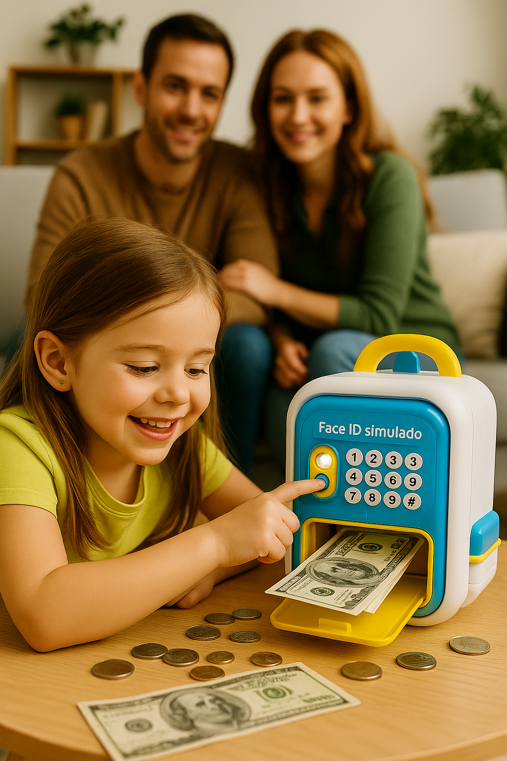 Alcancía electrónica con “Face ID” simulado | ATM infantil con contraseña