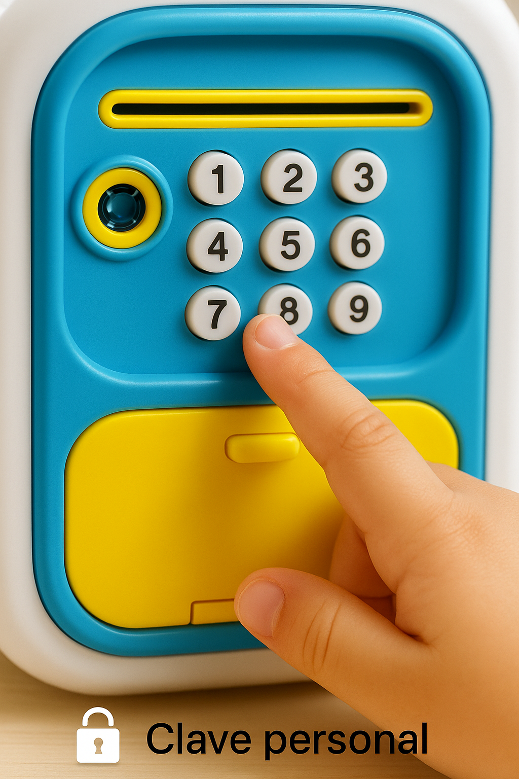 Alcancía electrónica con “Face ID” simulado | ATM infantil con contraseña