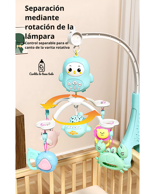 Campana Musical Bebé 5-en-1 con Luz, Proyector y Control