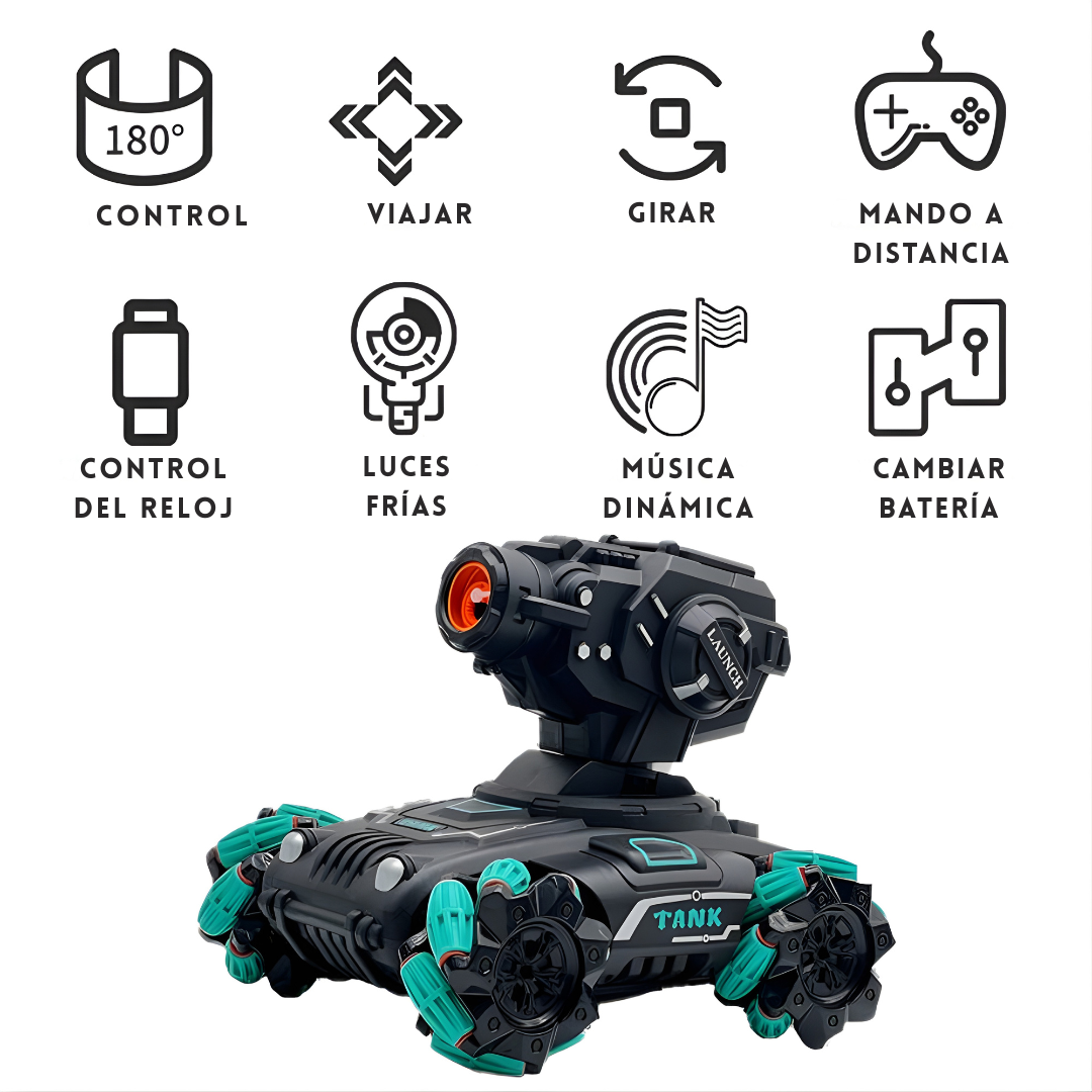 Carro RC 4WD con Burbujas 2.4 G – Luces, música y batería recargable
