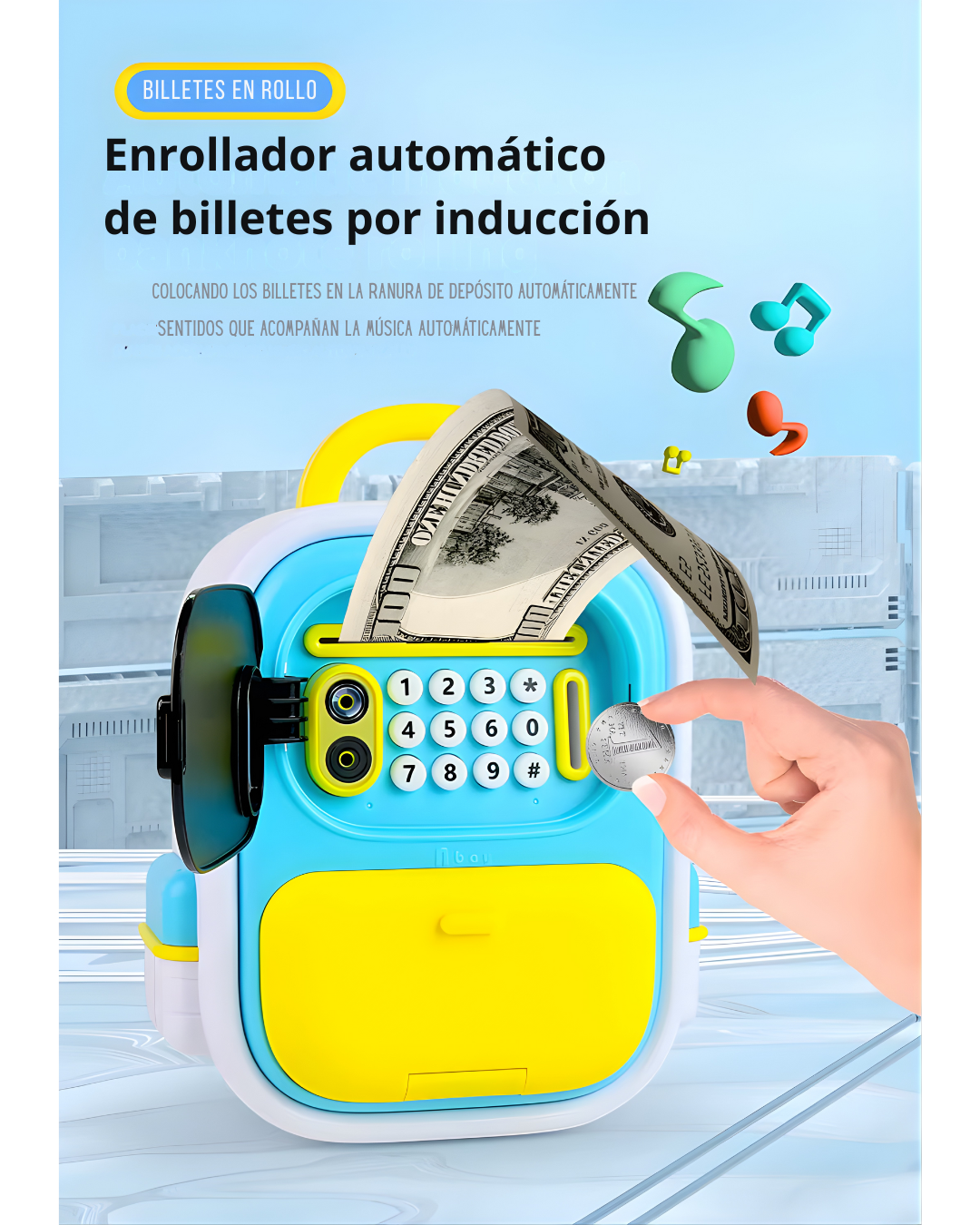 Alcancía electrónica con “Face ID” simulado | ATM infantil con contraseña