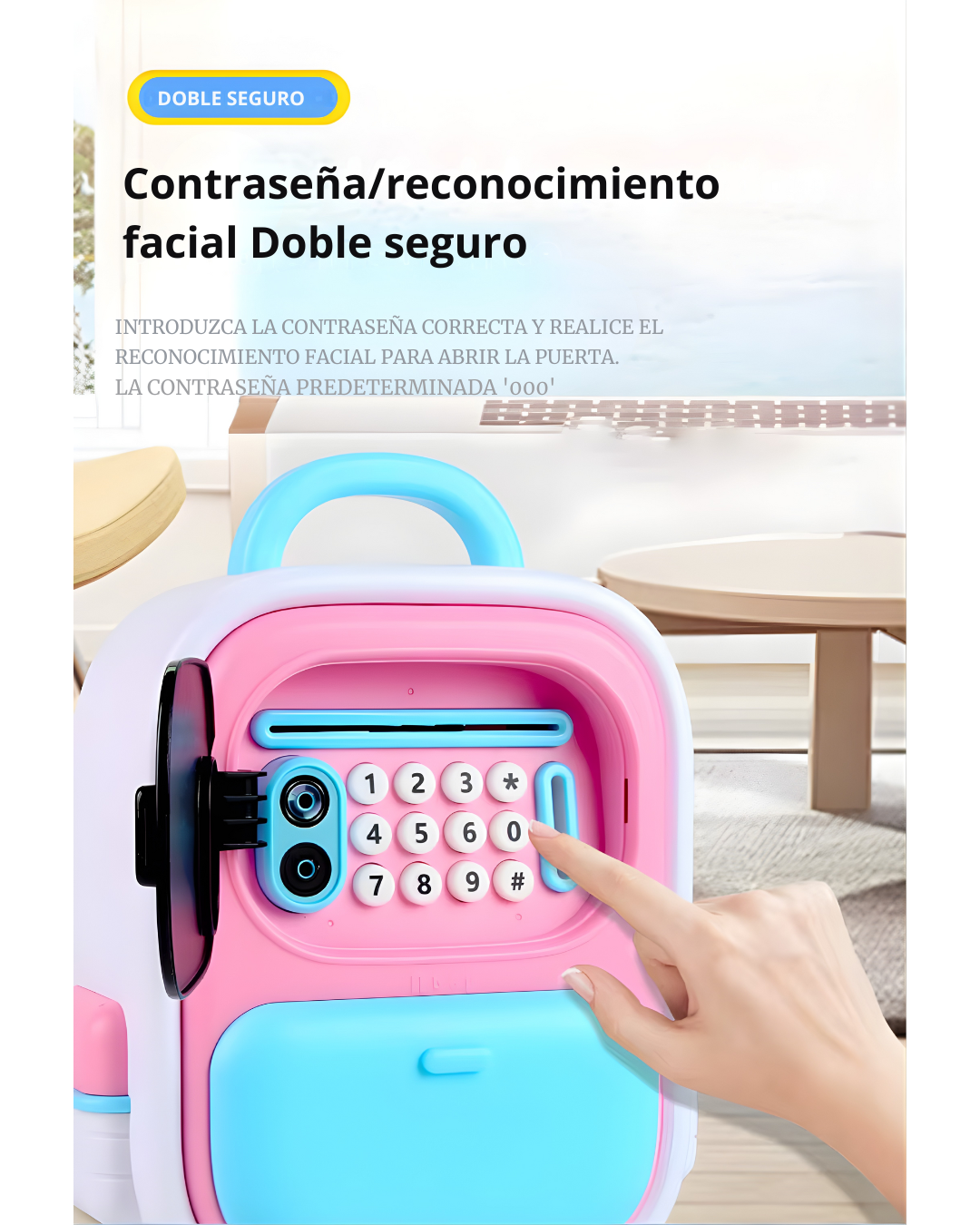 Alcancía electrónica con “Face ID” simulado | ATM infantil con contraseña