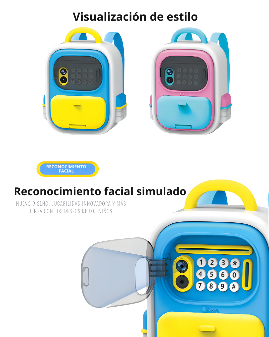 Alcancía electrónica con “Face ID” simulado | ATM infantil con contraseña