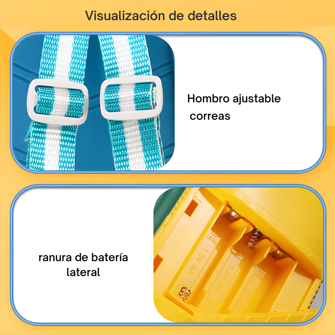 Alcancía Infantil Tipo Mochila con Contraseña y “Huella” | Alimentación Automática de Billetes