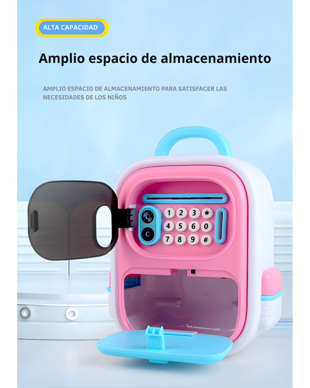Alcancía electrónica con “Face ID” simulado | ATM infantil con contraseña